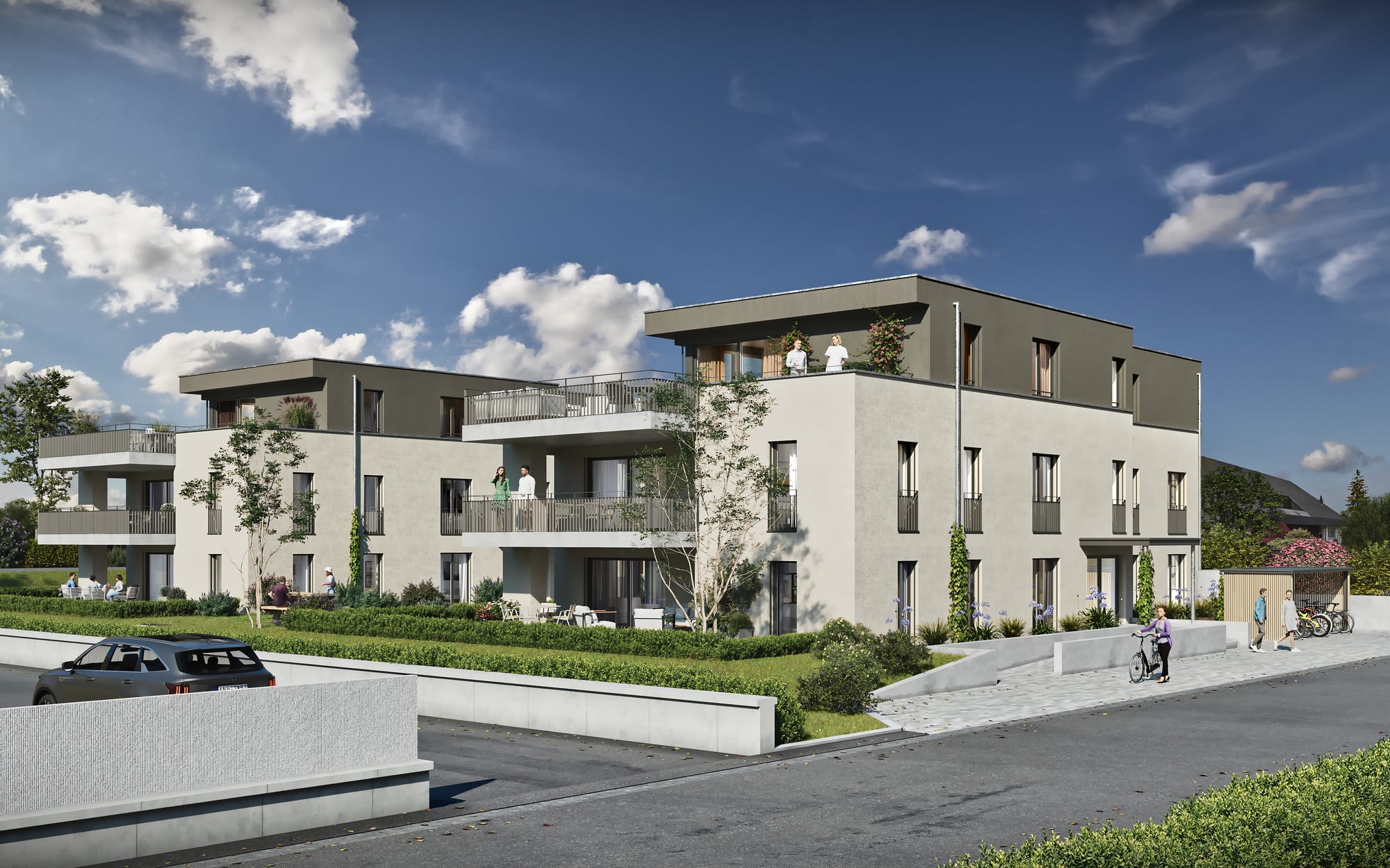 Visualisierung Neubauprojekt Dorfstrasse Böttstein